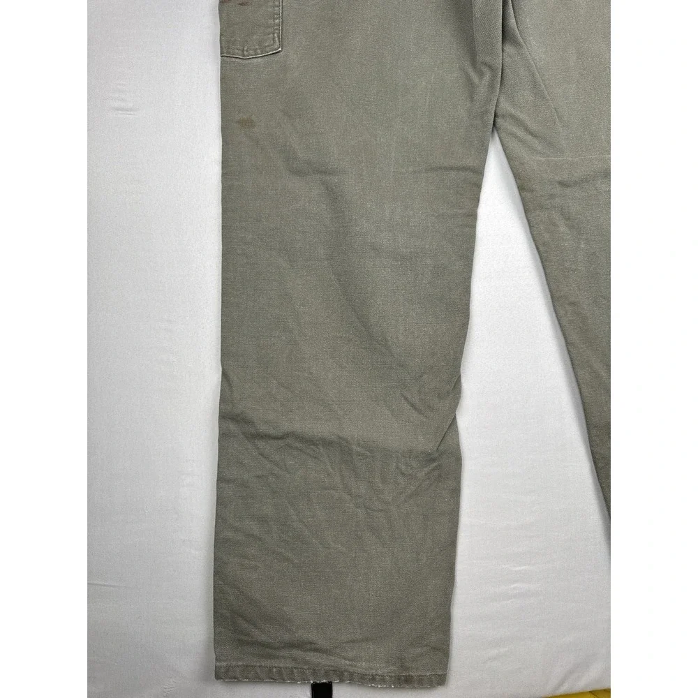 Vintage Carhartt B11 MOS Work Pants 36x34 Moss Green Carpenter Duck Canvas